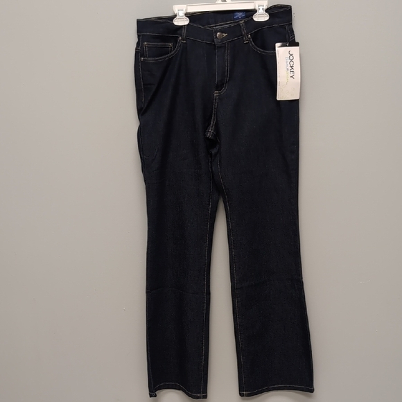 Jockey Dark Blue Straight Leg Jeans With Slight Flair. NWT Size 10 - Picture 1 of 8